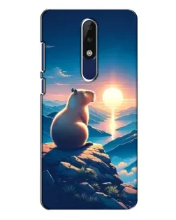 Чехол для Nokia 5.1 Plus (X5) с картинкой «Закат солнца с капибарой» Чехол для Nokia 5.1 Plus (X5) с картинкой «Закат солнца с капибарой»