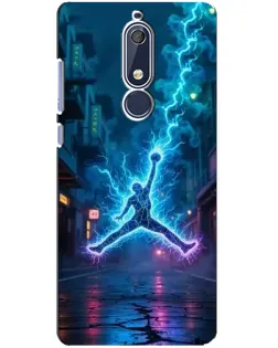 Чехол для Nokia 5.1 (2018) с картинкой «Jordan Gold Jumpman»