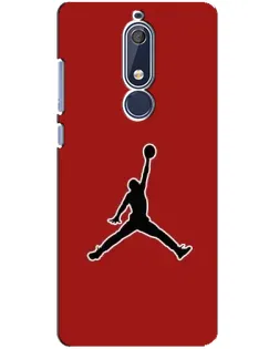 Чехол для Nokia 5.1 (2018) с картинкой «Jordan Red Back»