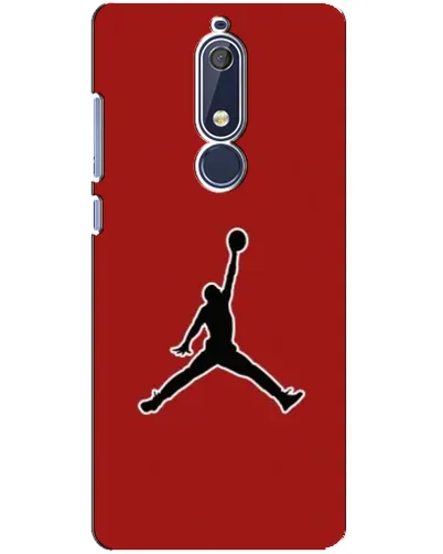 Чехол для Nokia 5.1 (2018) с картинкой «Jordan Red Back»