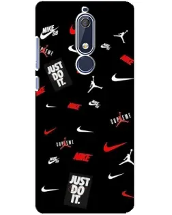 Чехол для Nokia 5.1 (2018) с картинкой «Nike Mix Pattern»
