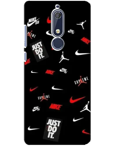 Чехол для Nokia 5.1 (2018) с картинкой «Nike Mix Pattern»