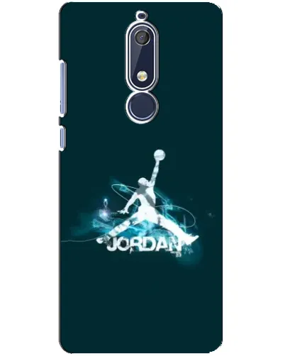 Чехол для Nokia 5.1 (2018) с картинкой «Jordan Blue Fire»