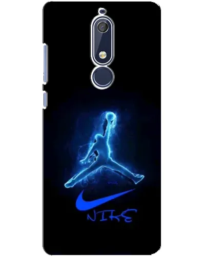 Чехол для Nokia 5.1 (2018) с картинкой «Jordan Neon Blue»