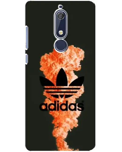 Чехол для Nokia 5.1 (2018) с картинкой «Оранжевый дым Adidas» Чехол для Nokia 5.1 (2018) с картинкой «Оранжевый дым Adidas»