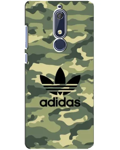 Чехол для Nokia 5.1 (2018) с картинкой «Милитари стиль Adidas» Чехол для Nokia 5.1 (2018) с картинкой «Милитари стиль Adidas»