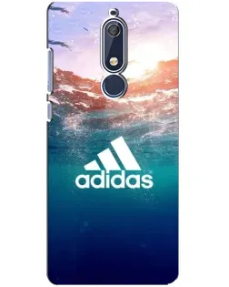 Чехол для Nokia 5.1 (2018) с картинкой «Океанская глубина адидас» Чехол для Nokia 5.1 (2018) с картинкой «Океанская глубина адидас»