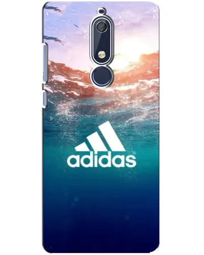 Чехол для Nokia 5.1 (2018) с картинкой «Океанская глубина адидас» Чехол для Nokia 5.1 (2018) с картинкой «Океанская глубина адидас»