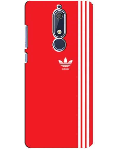 Чехол для Nokia 5.1 (2018) с картинкой «Красный минимализм Adidas» Чехол для Nokia 5.1 (2018) с картинкой «Красный минимализм Adidas»