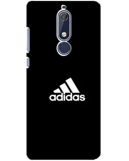 Чехол для Nokia 5.1 (2018) с картинкой «Черная классика Adidas»