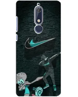 Чехол для Nokia 5.1 (2018) с картинкой «Спортивный арт Nike»