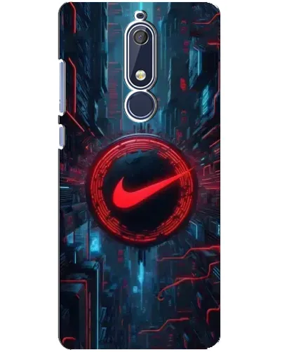 Чехол для Nokia 5.1 (2018) с картинкой «Техногенный стиль Nike» Чехол для Nokia 5.1 (2018) с картинкой «Техногенный стиль Nike»
