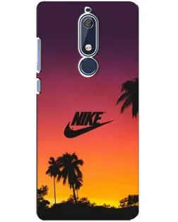 Чехол для Nokia 5.1 (2018) с картинкой «Nike на закате солнца»