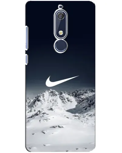 Чехол для Nokia 5.1 (2018) с картинкой «Nike — зимние горы» Чехол для Nokia 5.1 (2018) с картинкой «Nike — зимние горы»