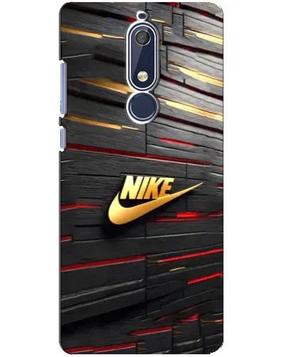 Чехол для Nokia 5.1 (2018) с картинкой «Золотой Nike на металле» Чехол для Nokia 5.1 (2018) с картинкой «Золотой Nike на металле»