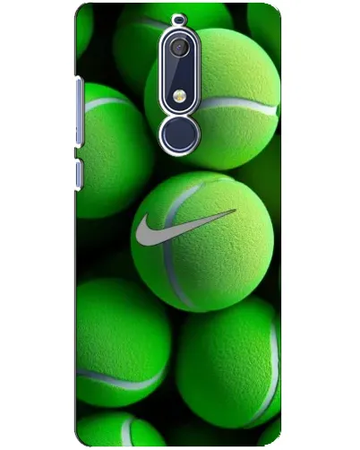 Чехол для Nokia 5.1 (2018) с картинкой «Теннисные мячи Найк» Чехол для Nokia 5.1 (2018) с картинкой «Теннисные мячи Найк»
