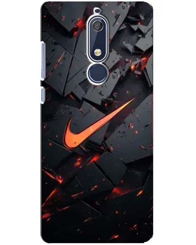 Чехол для Nokia 5.1 (2018) с картинкой «Nike — эффект разломов» Чехол для Nokia 5.1 (2018) с картинкой «Nike — эффект разломов»