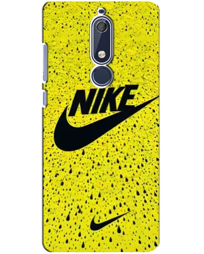 Чехол для Nokia 5.1 (2018) с картинкой «Желтый текстурный Nike» Чехол для Nokia 5.1 (2018) с картинкой «Желтый текстурный Nike»