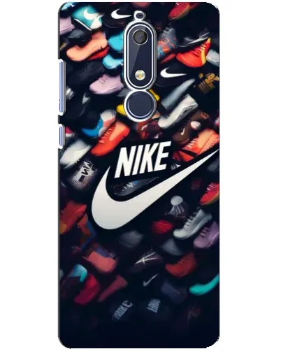 Чехол для Nokia 5.1 (2018) с картинкой «Коллекция кроссовок Nike» Чехол для Nokia 5.1 (2018) с картинкой «Коллекция кроссовок Nike»