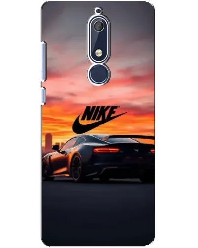 Чехол для Nokia 5.1 (2018) с картинкой «Nike и суперкар» Чехол для Nokia 5.1 (2018) с картинкой «Nike и суперкар»