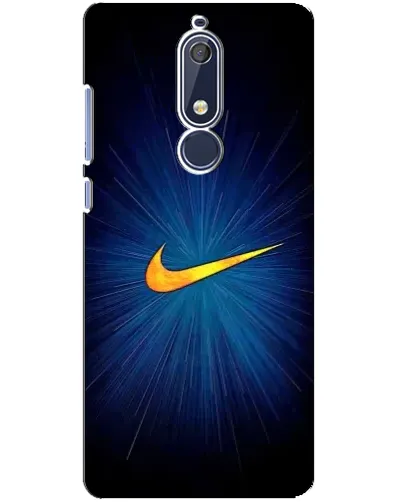 Чехол для Nokia 5.1 (2018) с картинкой «Синий пульс Nike» Чехол для Nokia 5.1 (2018) с картинкой «Синий пульс Nike»