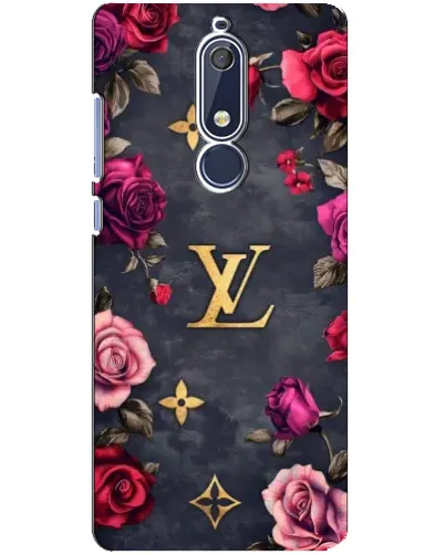 Чехол для Nokia 5.1 (2018) с картинкой «Цветочный Louis Vuitton»