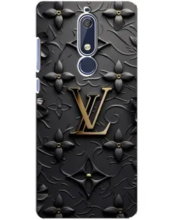 Чехол для Nokia 5.1 (2018) с картинкой «Кожаная текстура LV»
