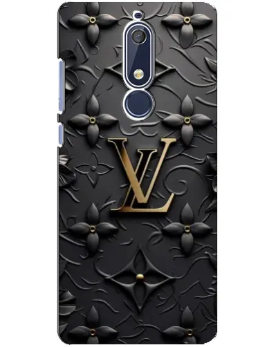 Чехол для Nokia 5.1 (2018) с картинкой «Кожаная текстура LV»
