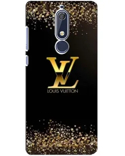 Чехол для Nokia 5.1 (2018) с картинкой «LV — золотые искры»