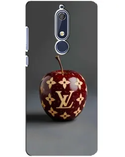 Чехол для Nokia 5.1 (2018) с картинкой «Красное яблоко LV»
