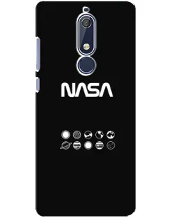 Чехол для Nokia 5.1 (2018) с картинкой «NASA — технический принт»