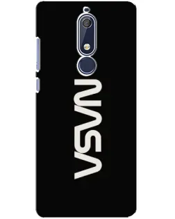 Чехол для Nokia 5.1 (2018) с картинкой «NASA — вертикальный логотип»