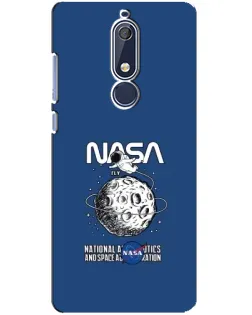 Чехол для Nokia 5.1 (2018) с картинкой «NASA — лунная миссия»
