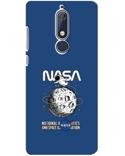 Чехол для Nokia 5.1 (2018) с картинкой «NASA — лунная миссия»
