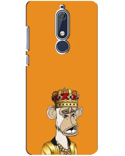 Чехол для Nokia 5.1 (2018) с картинкой «Золотая обезьяна Bored Ape»