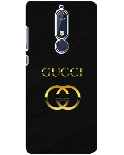 Чехол для Nokia 5.1 (2018) с картинкой «Золотой логотип Gucci»
