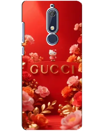Чехол для Nokia 5.1 (2018) с картинкой «Gucci — золотой сад»
