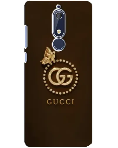 Чехол для Nokia 5.1 (2018) с картинкой «Gucci — золотая бабочка»
