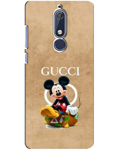 Чехол для Nokia 5.1 (2018) с картинкой «Микки Маус Gucci — крафт»