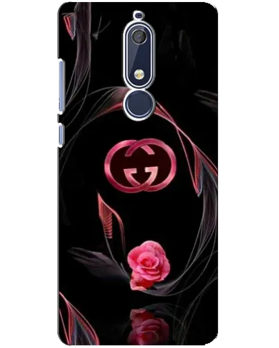 Чехол для Nokia 5.1 (2018) с картинкой «Gucci — неоновая роза»
