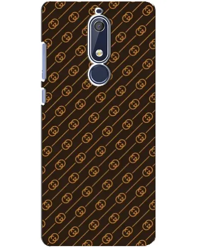 Чехол для Nokia 5.1 (2018) с картинкой «Gucci — золотые диагонали»