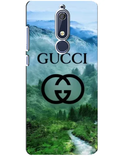 Чехол для Nokia 5.1 (2018) с картинкой «Gucci — горный пейзаж»