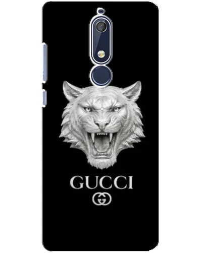 Чохол для Nokia 5.1 (2018) з картинкою «Gucci — срібний лев» Чохол для Nokia 5.1 (2018) з картинкою «Gucci — срібний лев»