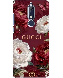 Чохол для Nokia 5.1 (2018) з картинкою «Gucci — бордові троянди» Чохол для Nokia 5.1 (2018) з картинкою «Gucci — бордові троянди»