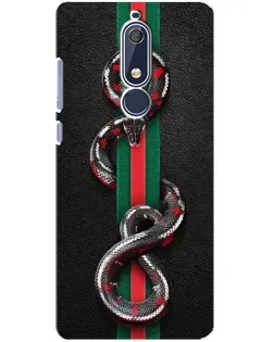 Чохол для Nokia 5.1 (2018) з картинкою «Gucci — змія на смузі» Чохол для Nokia 5.1 (2018) з картинкою «Gucci — змія на смузі»