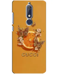 Чохол для Nokia 5.1 (2018) з картинкою «Gucci — золоті метелики» Чохол для Nokia 5.1 (2018) з картинкою «Gucci — золоті метелики»