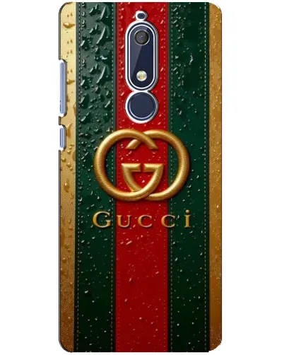 Чохол для Nokia 5.1 (2018) з картинкою «Gucci — фірмова смуга та золото» Чохол для Nokia 5.1 (2018) з картинкою «Gucci — фірмова смуга та золото»