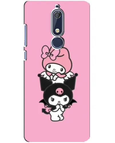 Чехол для Nokia 5.1 (2018) с картинкой «My Melody и Kuromi»