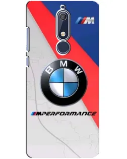Чехол для Nokia 5.1 (2018) с картинкой «BMW Performance стиль» Чехол для Nokia 5.1 (2018) с картинкой «BMW Performance стиль»