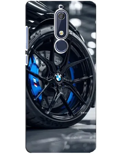 Чехол для Nokia 5.1 (2018) с картинкой «Колесо BMW вблизи»